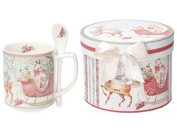 NEW MILK BOX MUG CILINDRICA CON CUCCHIAIO TOGNANA PORCELLANE S.P.A.