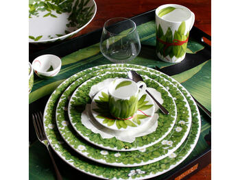 FIL ROUGE FOGLIE SET TAZZA ESPRESSO & PIATTINO TAITU  S.R.L.