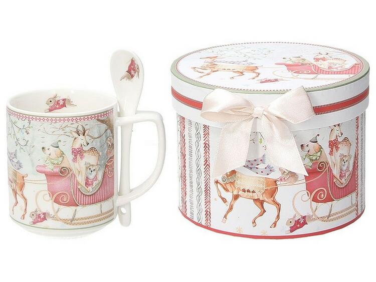 NEW MILK BOX MUG CILINDRICA CON CUCCHIAIO TOGNANA PORCELLANE S.P.A.