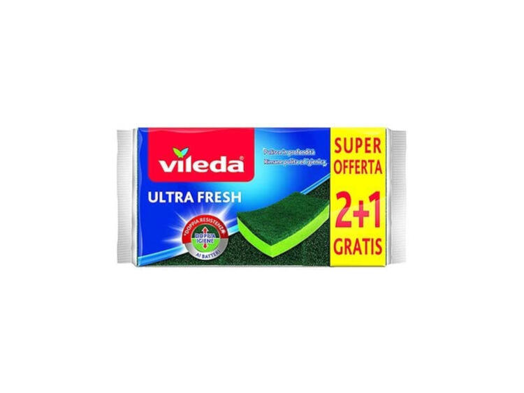 SPUGNA ABRASIVA ULTRA FRESH 3 PEZZI VILEDA