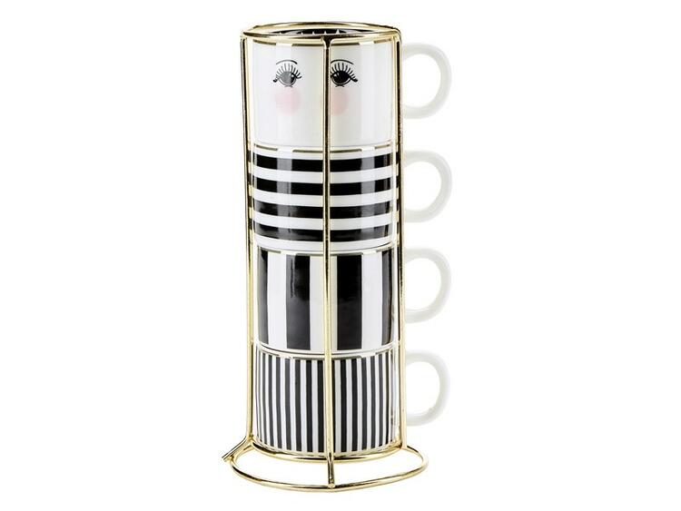 ESPRESSO MUGS SET 4 TAZZE IN RACK BAHNE E CO  APS A/S