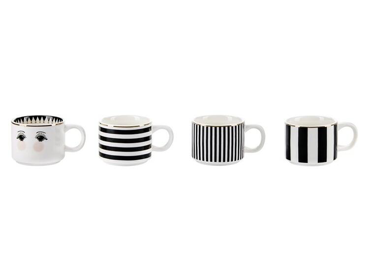 ESPRESSO MUGS SET 4 TAZZE IN RACK BAHNE E CO  APS A/S