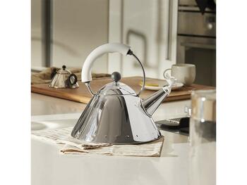 BOLLITORE INOX CON MANICO E FISCHIETTO A UCCELLINO ALESSI S.P.A.