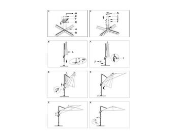 OMBRELLONE ALLUMINIO MONTANA 3X3 PALO LATERALE VACCHETTI GIUSEPPE S.P.A.