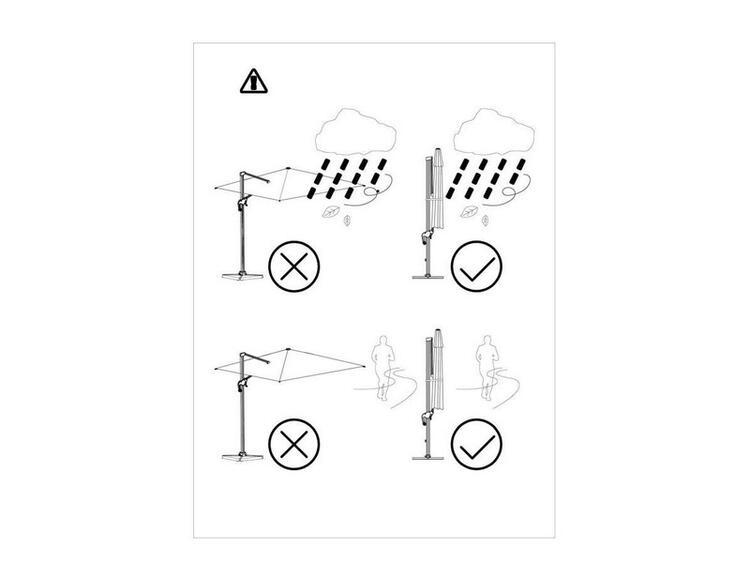OMBRELLONE ALLUMINIO MONTANA 3X3 PALO LATERALE VACCHETTI GIUSEPPE S.P.A.